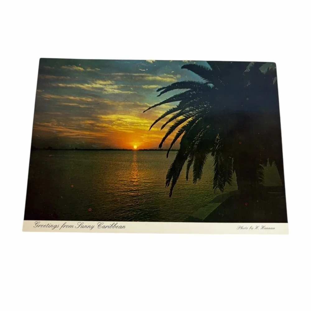Greetings from the Sunny Caribbean – Tropical Sunset Postcard